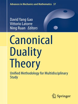 cover image of Canonical Duality Theory